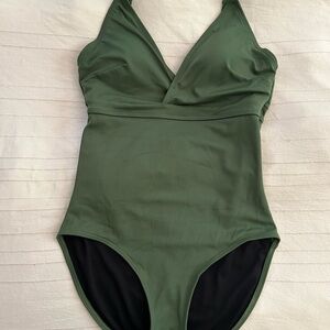 BLANQI postpartum compression Olive Green Women's One Piece Swimsuit